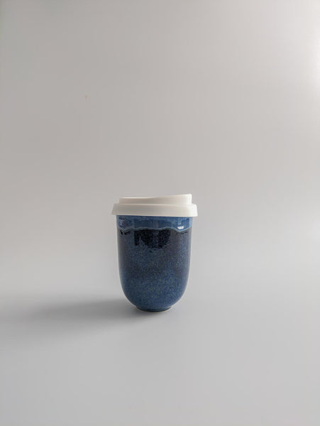 Keramikbecher medium - indigoblau