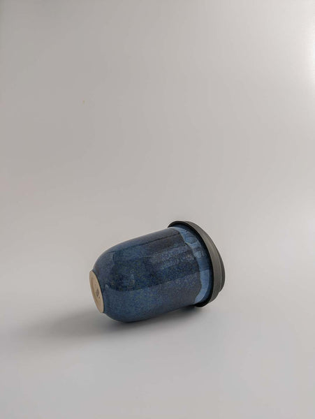 Keramikbecher medium - indigoblau
