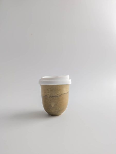 Keramikbecher small  - goldbraun