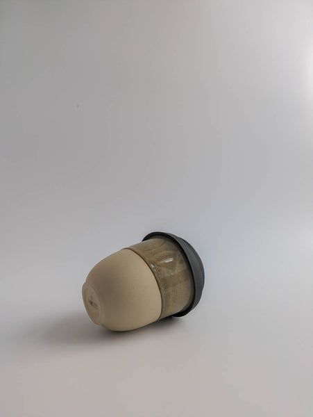 Keramikbecher small  - goldbraun matt